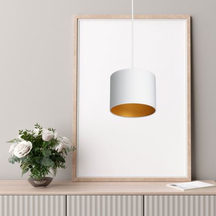 Подвесная люстра ARDEN 1xE27/60W/230V диаметр 18 см белая/золотая