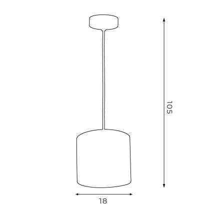 Подвесная люстра ARDEN 1xE27/60W/230V диаметр 18 см черная/белая