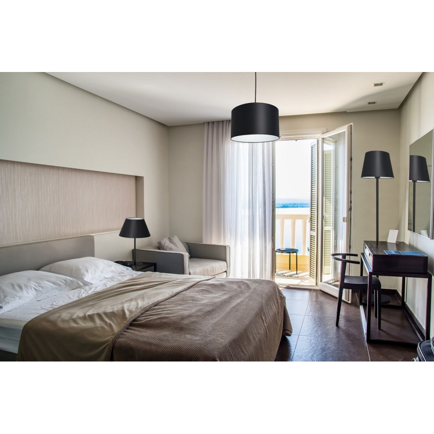 Подвесная люстра ARDEN 1xE27/60W/230V диаметр 25 см черная/белая