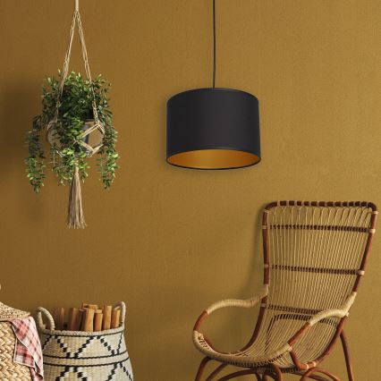 Подвесная люстра ARDEN 1xE27/60W/230V ⌀ 25 cm черная/золотая