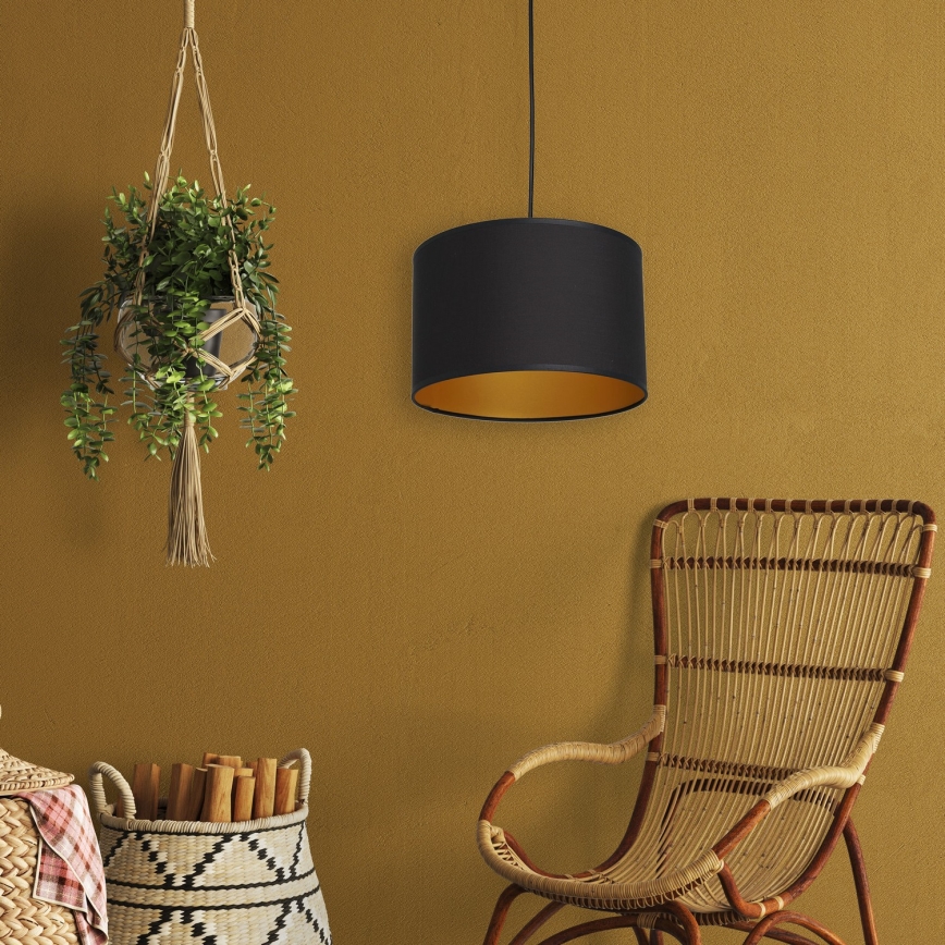 Подвесная люстра ARDEN 1xE27/60W/230V ⌀ 25 cm черная/золотая