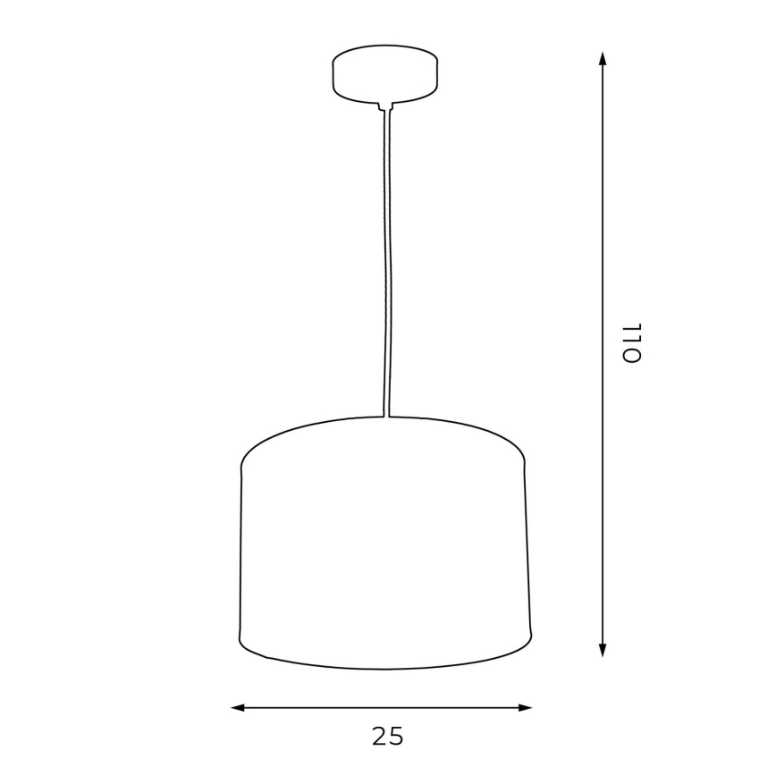 Подвесная люстра ARDEN 1xE27/60W/230V ⌀ 25 cm черная/золотая