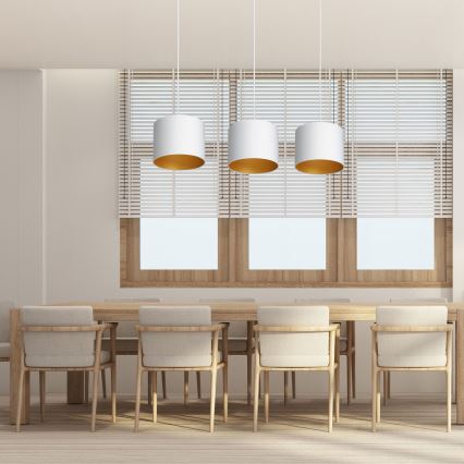 Подвесная люстра ARDEN 3xE27/60W/230V белая/золотая
