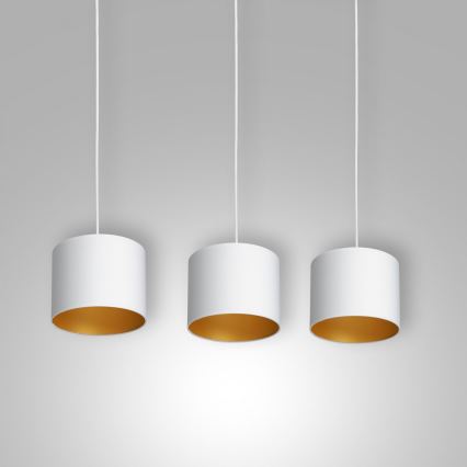 Подвесная люстра ARDEN 3xE27/60W/230V белая/золотая