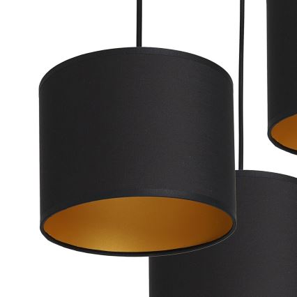 Подвесная люстра ARDEN 3xE27/60W/230V черная/золотая