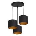 Подвесная люстра ARDEN 3xE27/60W/230V черная/золотая