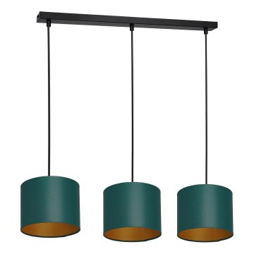 Подвесная люстра ARDEN 3xE27/60W/230V зеленая/золотая