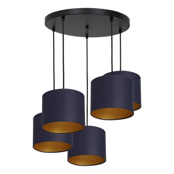 Подвесная люстра ARDEN 5xE27/60W/230V фиолетовая/золотая