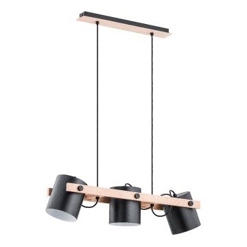 Подвесная люстра ARI 3xE27/15W/230V черный/бежевый