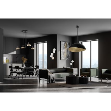 Подвесная люстра ARTIS 4xE14/40W/230V черный/золотистый