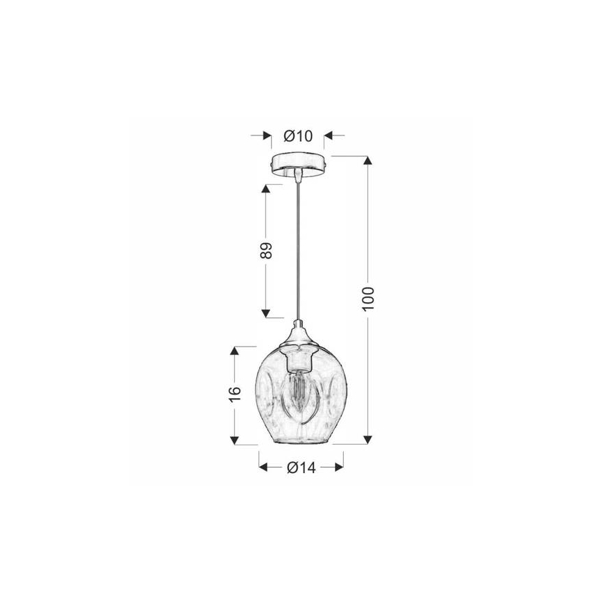 Подвесная люстра ASPA 1xE27/40W/230V черная