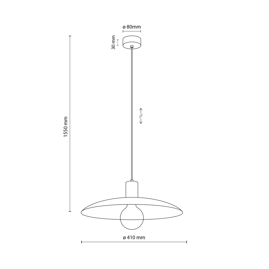 Подвесная люстра ASTRA 1xE27/15W/230V диаметр 41 см черный