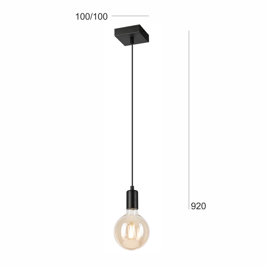 Подвесная люстра ASTRID 1xE27/60W/230V матовый черный