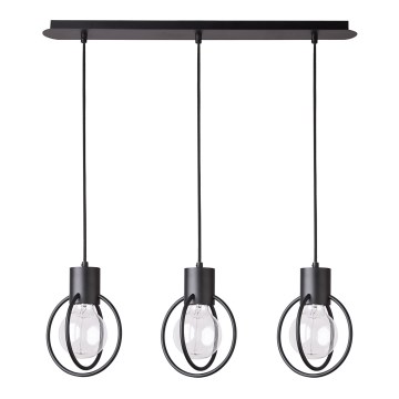Подвесная люстра AURA 3xE27/60W/230V черный