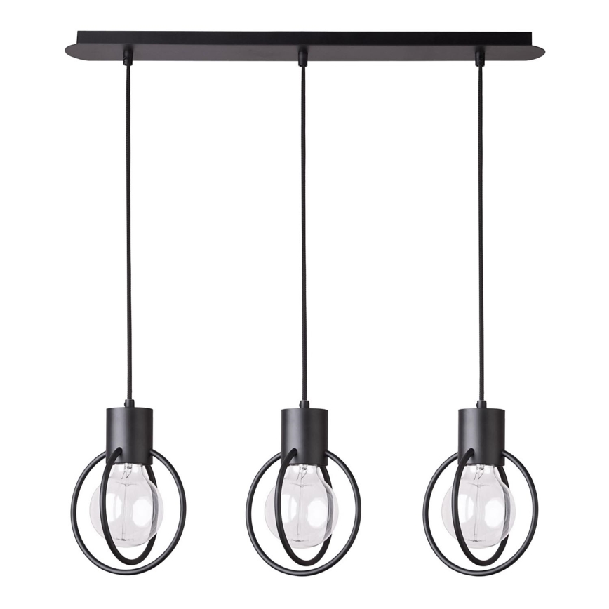 Подвесная люстра AURA 3xE27/60W/230V черный