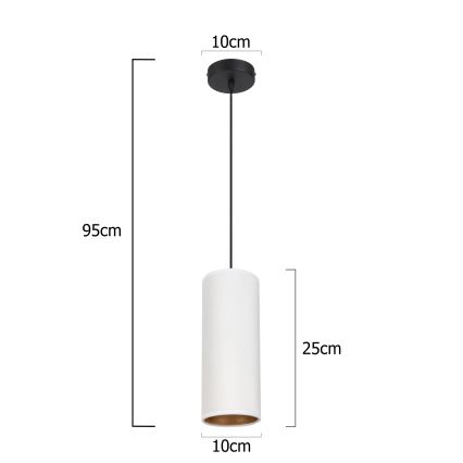 Подвесная люстра AVALO 1xE27/60W/230V белый