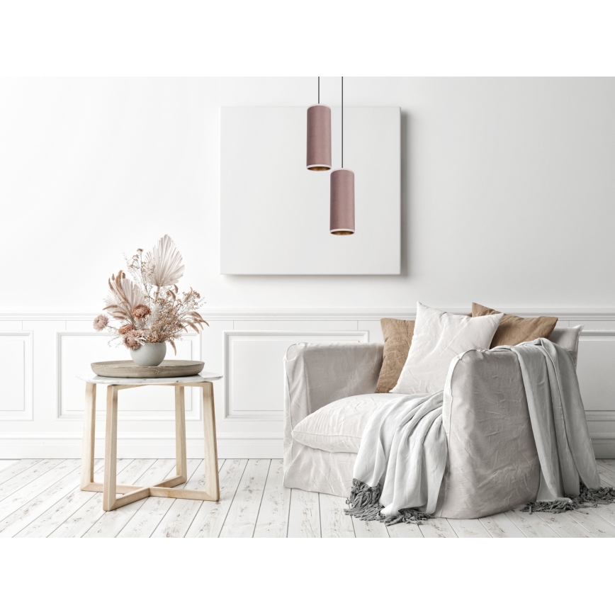 Подвесная люстра AVALO 2xE27/60W/230V диаметр 20 см розовый