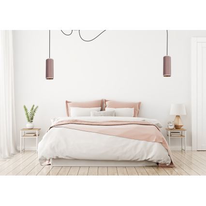 Подвесная люстра AVALO 2xE27/60W/230V розовый/медный