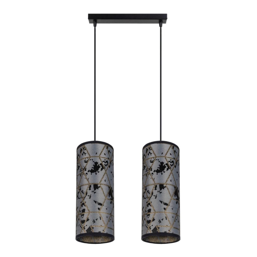 Подвесная люстра AVALO 2xE27/60W/230V серый/черный