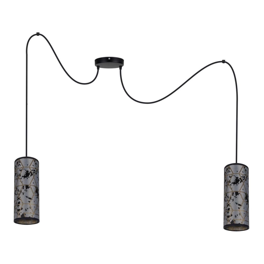 Подвесная люстра AVALO 2xE27/60W/230V серый/черный