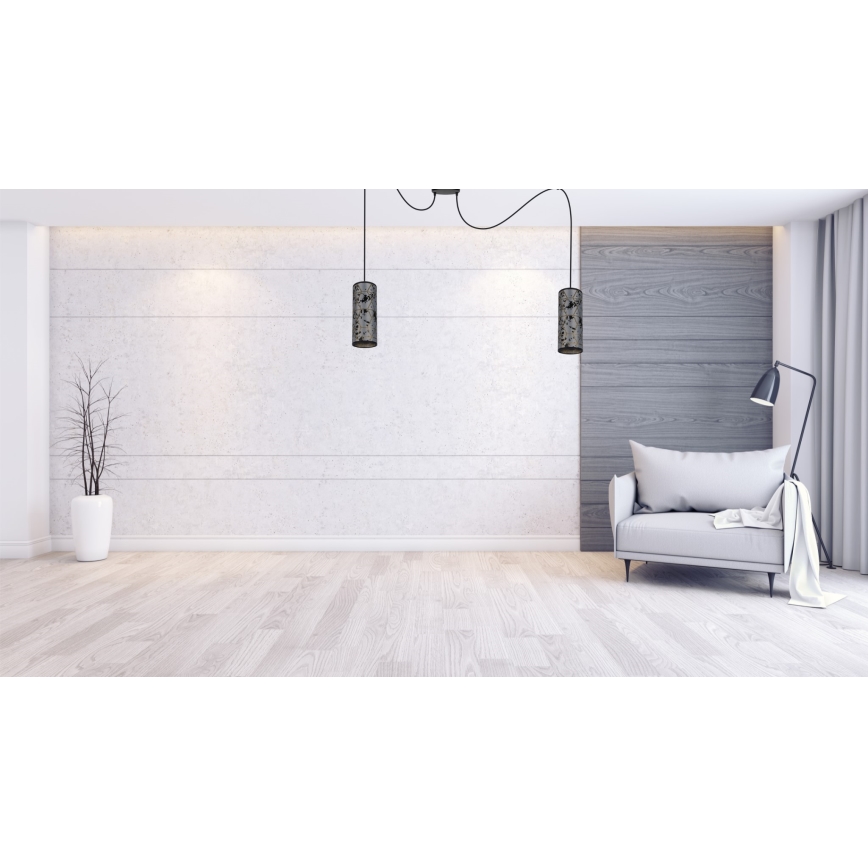 Подвесная люстра AVALO 2xE27/60W/230V серый/черный