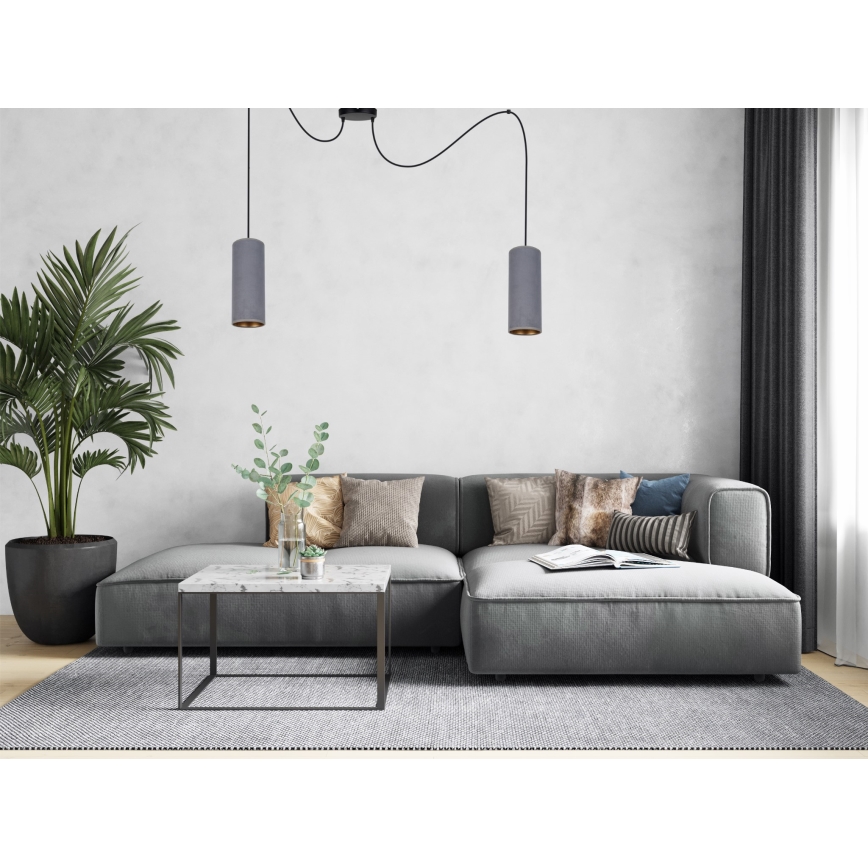 Подвесная люстра AVALO 2xE27/60W/230V серый