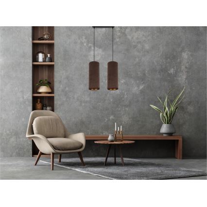Подвесная люстра AVALO 2xE27/60W/230V коричневый