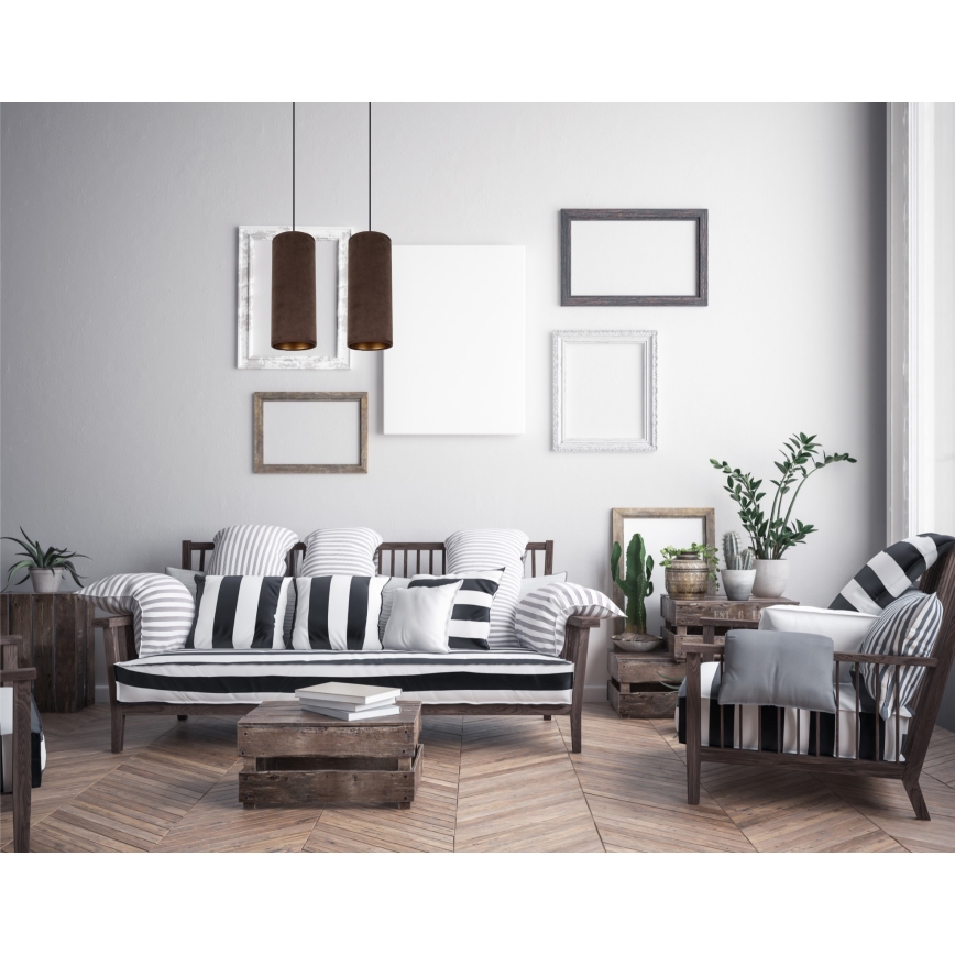 Подвесная люстра AVALO 2xE27/60W/230V коричневый