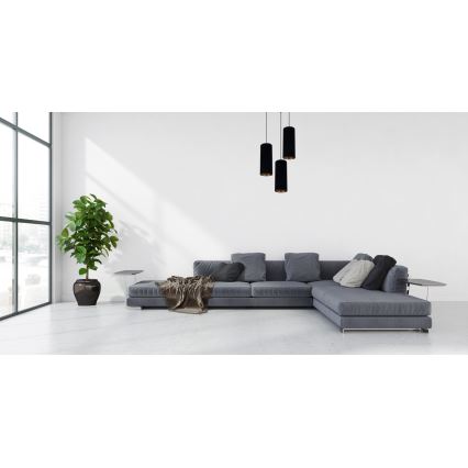 Подвесная люстра AVALO 3xE27/60W/230V диаметр 35 см черный