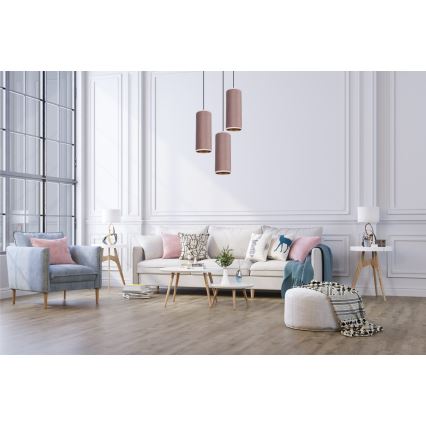 Подвесная люстра AVALO 3xE27/60W/230V диаметр 35 см розовый