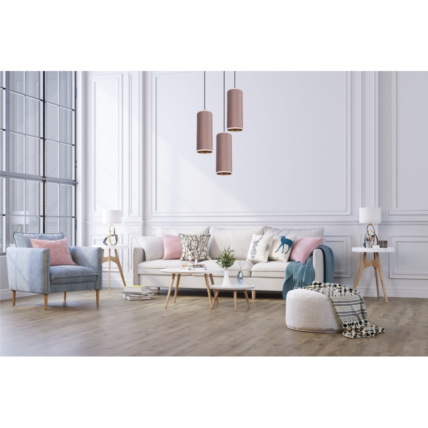 Подвесная люстра AVALO 3xE27/60W/230V диаметр 35 см розовый