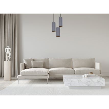 Подвесная люстра AVALO 3xE27/60W/230V диаметр 35 см серый