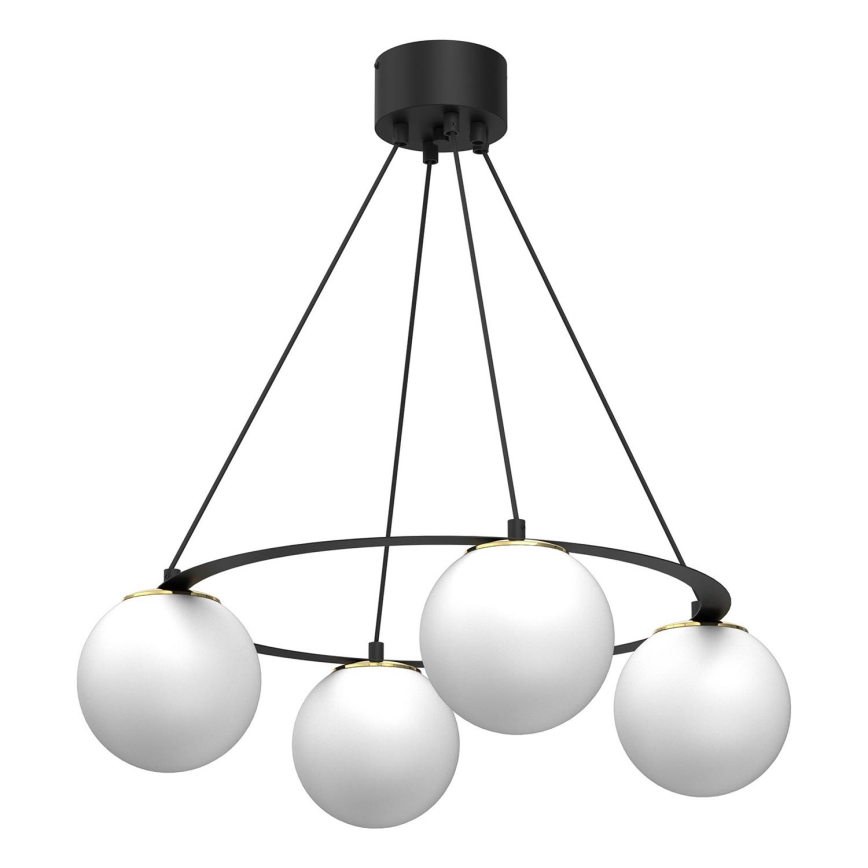 Подвесная люстра BALLO 4xE27/15W/230V черная/белая