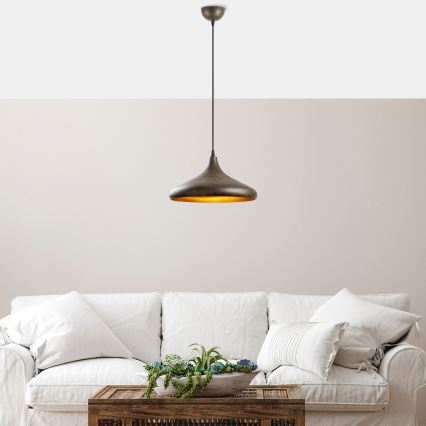 Подвесная люстра BAREK 1xE27/40W/230V серый