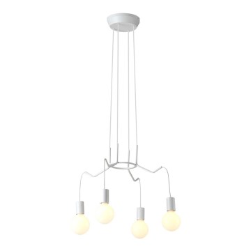 Подвесная люстра BASSO 4xE27/40W/230V белая