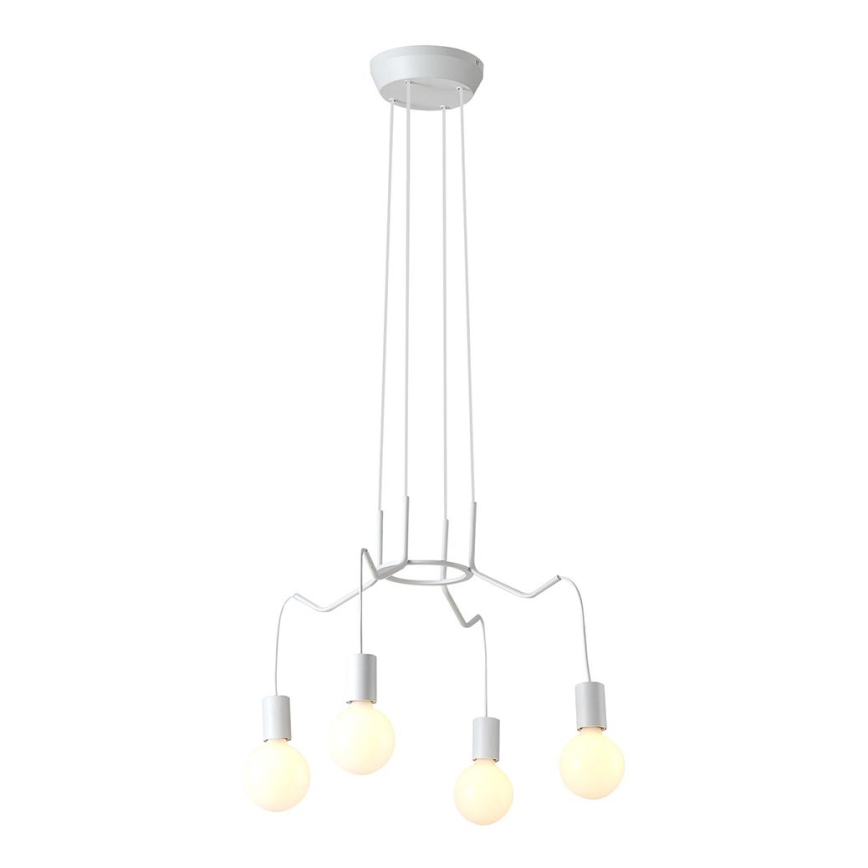 Подвесная люстра BASSO 4xE27/40W/230V белая