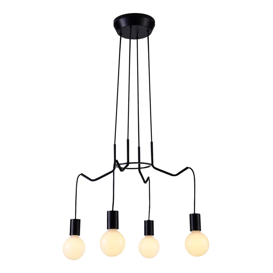 Подвесная люстра BASSO 4xE27/40W/230V черная