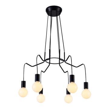 Подвесная люстра BASSO 6xE27/40W/230V черная