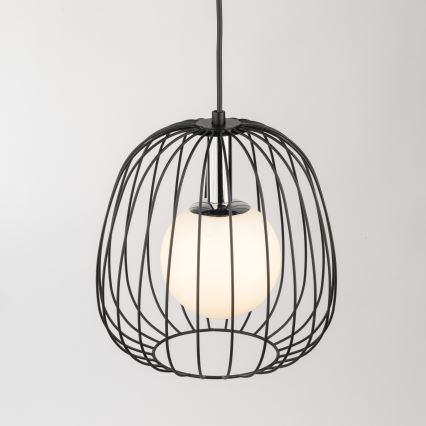 Подвесная люстра BELL 1xG9/12W/230V диаметр 24 см черный/блестящий хром