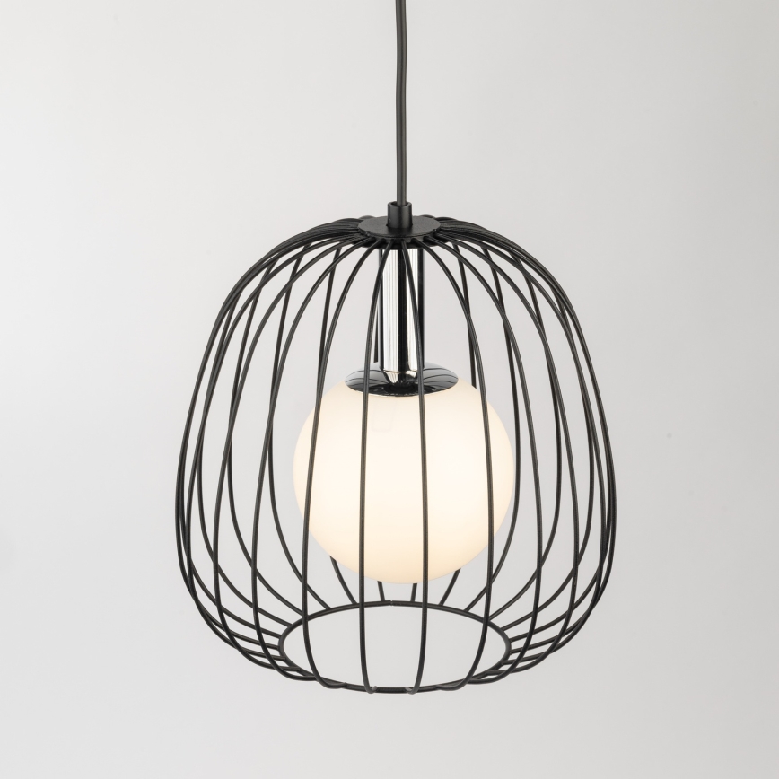 Подвесная люстра BELL 1xG9/12W/230V диаметр 24 см черный/блестящий хром