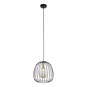 Подвесная люстра BELL 1xG9/12W/230V диаметр 24 см черный/золотистый