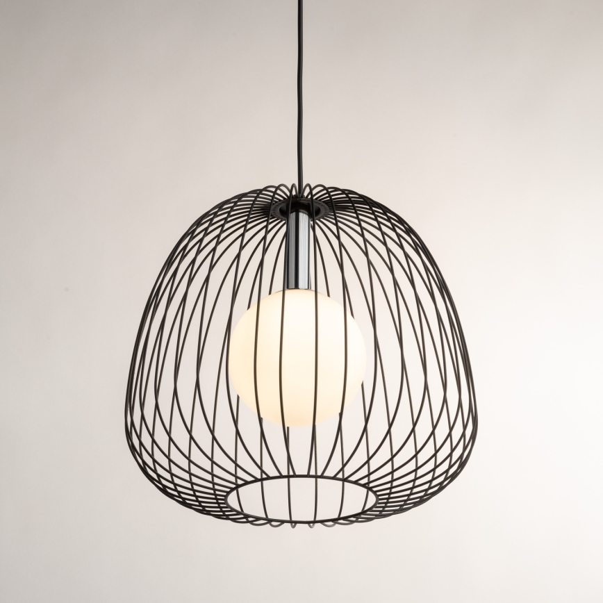Подвесная люстра BELL 1xG9/12W/230V диаметр 33 см черный/блестящий хром