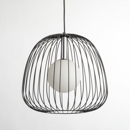 Подвесная люстра BELL 1xG9/12W/230V диаметр 33 см черный/блестящий хром