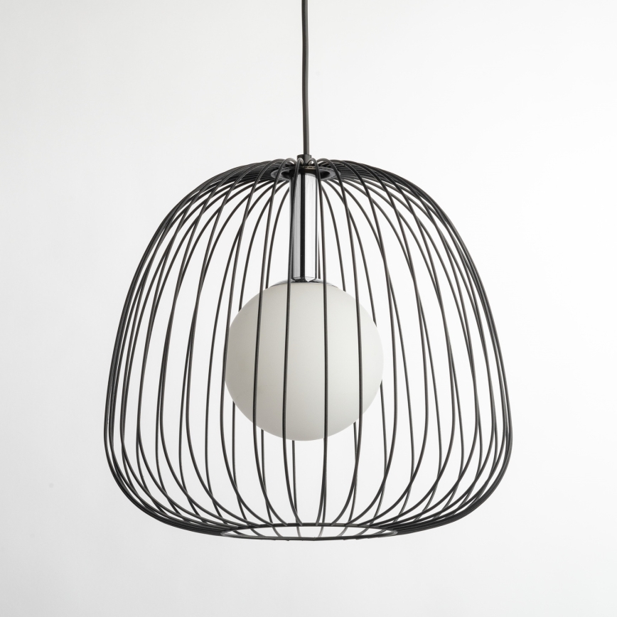 Подвесная люстра BELL 1xG9/12W/230V диаметр 33 см черный/блестящий хром