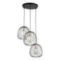 Подвесная люстра BELL 3xG9/12W/230V черный/золотистый
