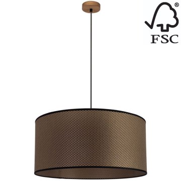 Подвесная люстра BENITA 1xE27/40W/230V коричневый/дуб – сертифицировано FSC