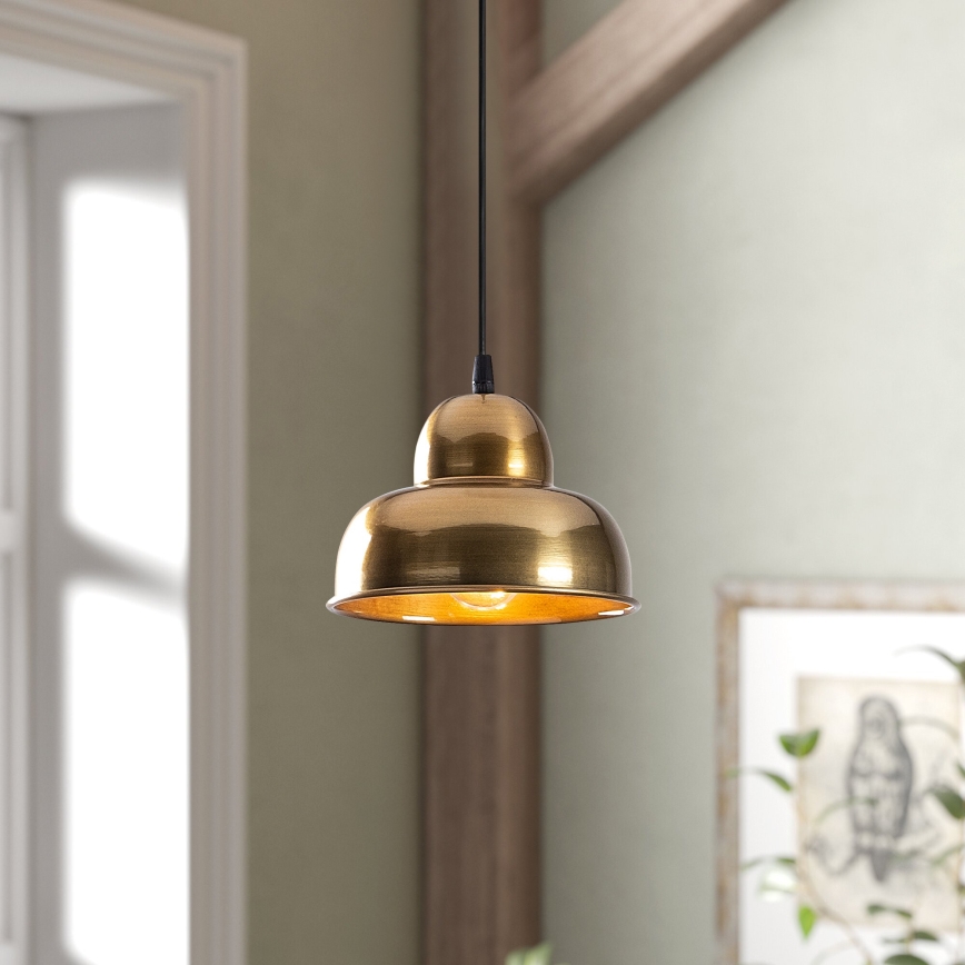 Подвесная люстра BERCESTE 1xE27/40W/230V золотистый