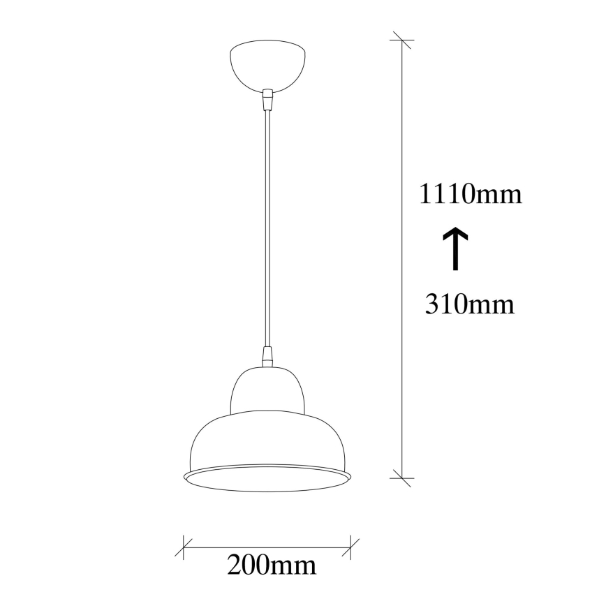 Подвесная люстра BERCESTE 1xE27/40W/230V золотистый