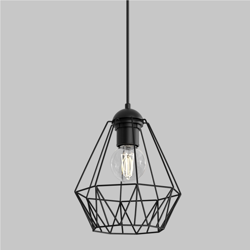 Подвесная люстра BERGEN 1xE27/60W/230V черная