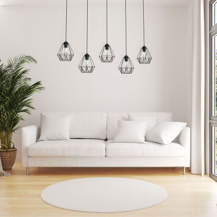 Подвесная люстра BERGEN 5xE27/60W/230V черная